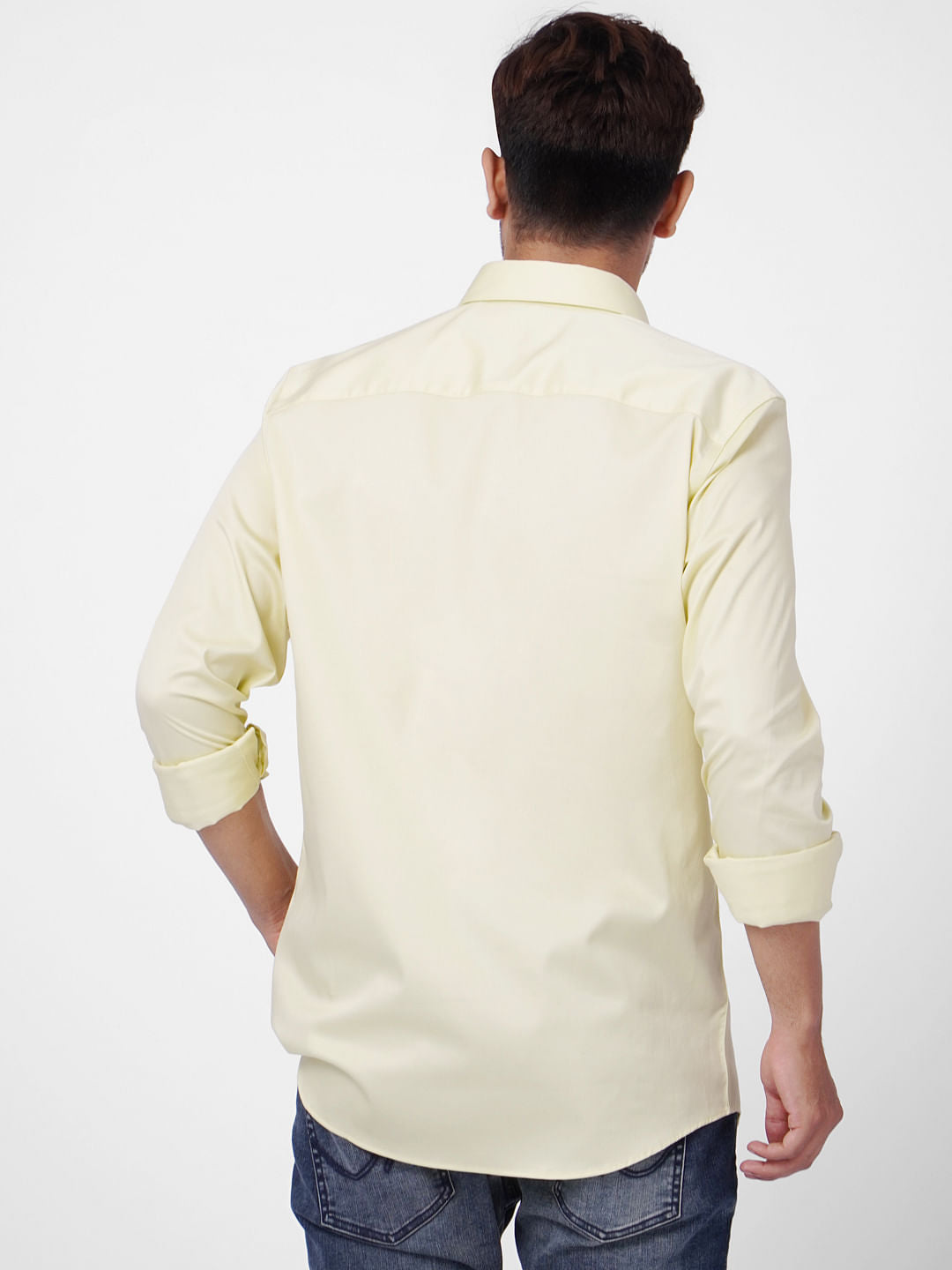 Cream Formal Full Sleeves Shirt