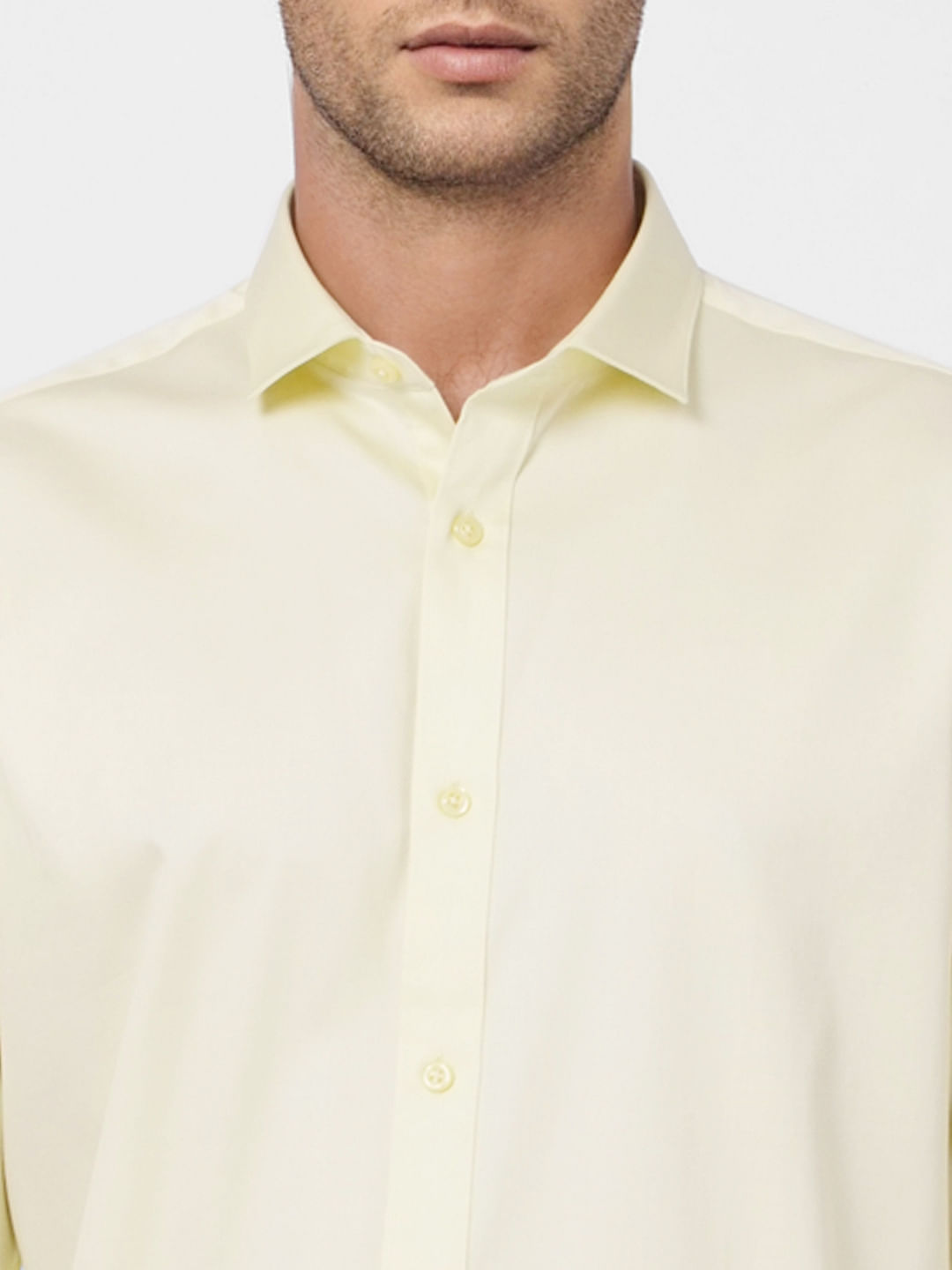 Cream Formal Full Sleeves Shirt