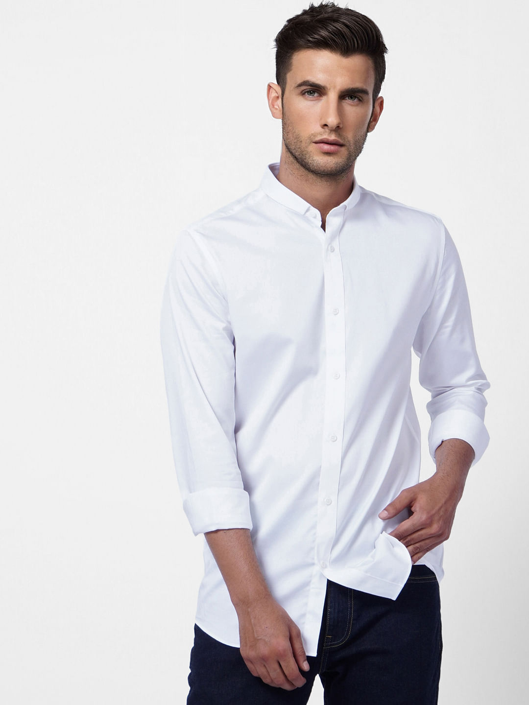 White Formal Full Sleeves Shirt