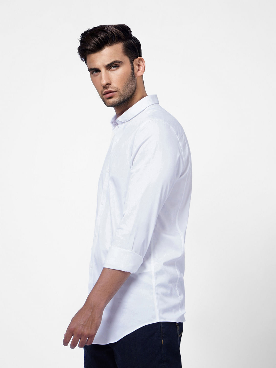 White Formal Full Sleeves Shirt