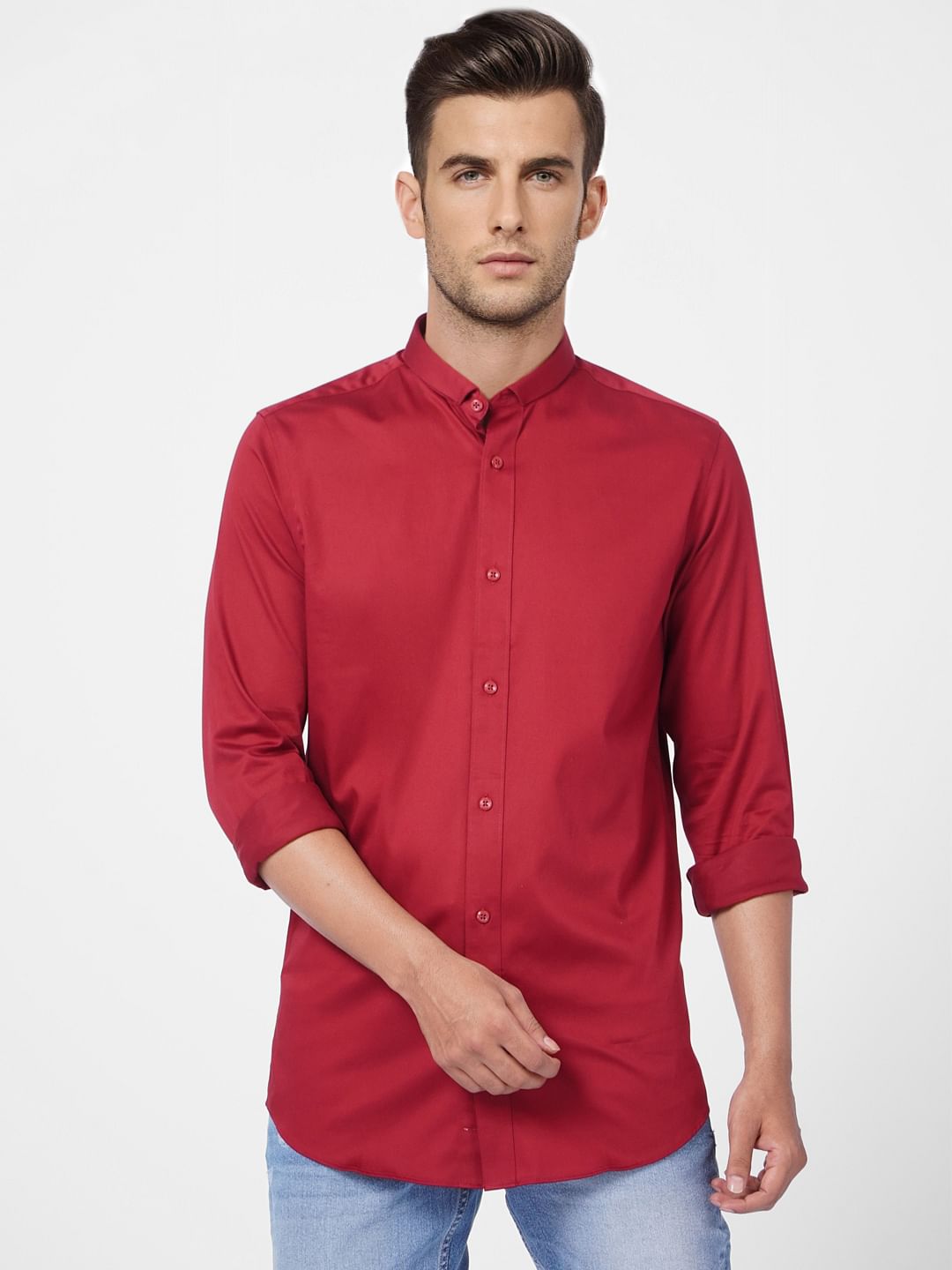 Red Formal Full Sleeves Shirt