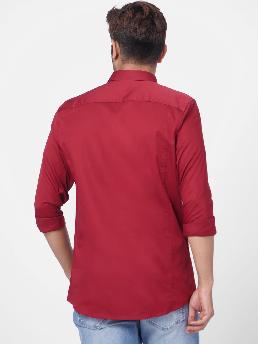 Red Formal Full Sleeves Shirt