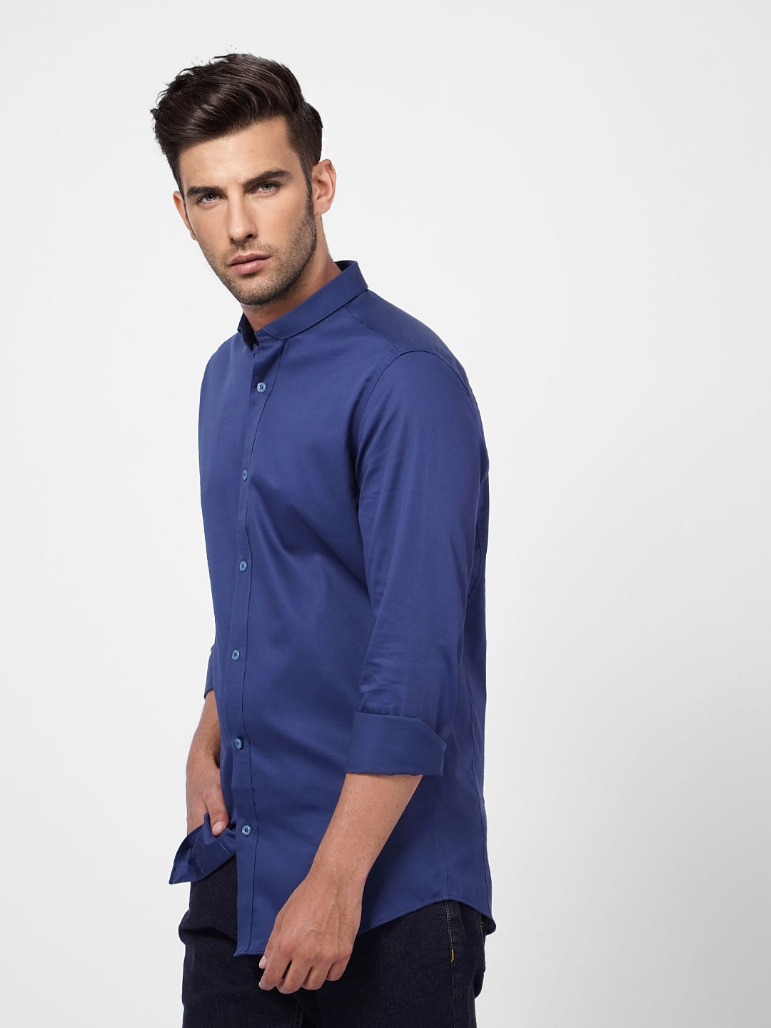 Blue Formal Full Sleeves Shirt