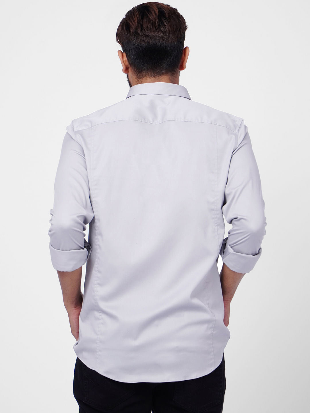 Grey Formal Full Sleeves Shirt