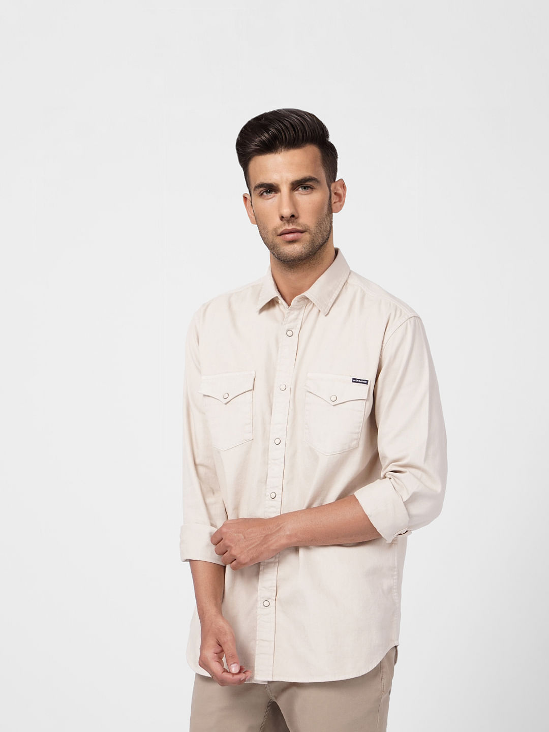 Cream Full Sleeves Shirt