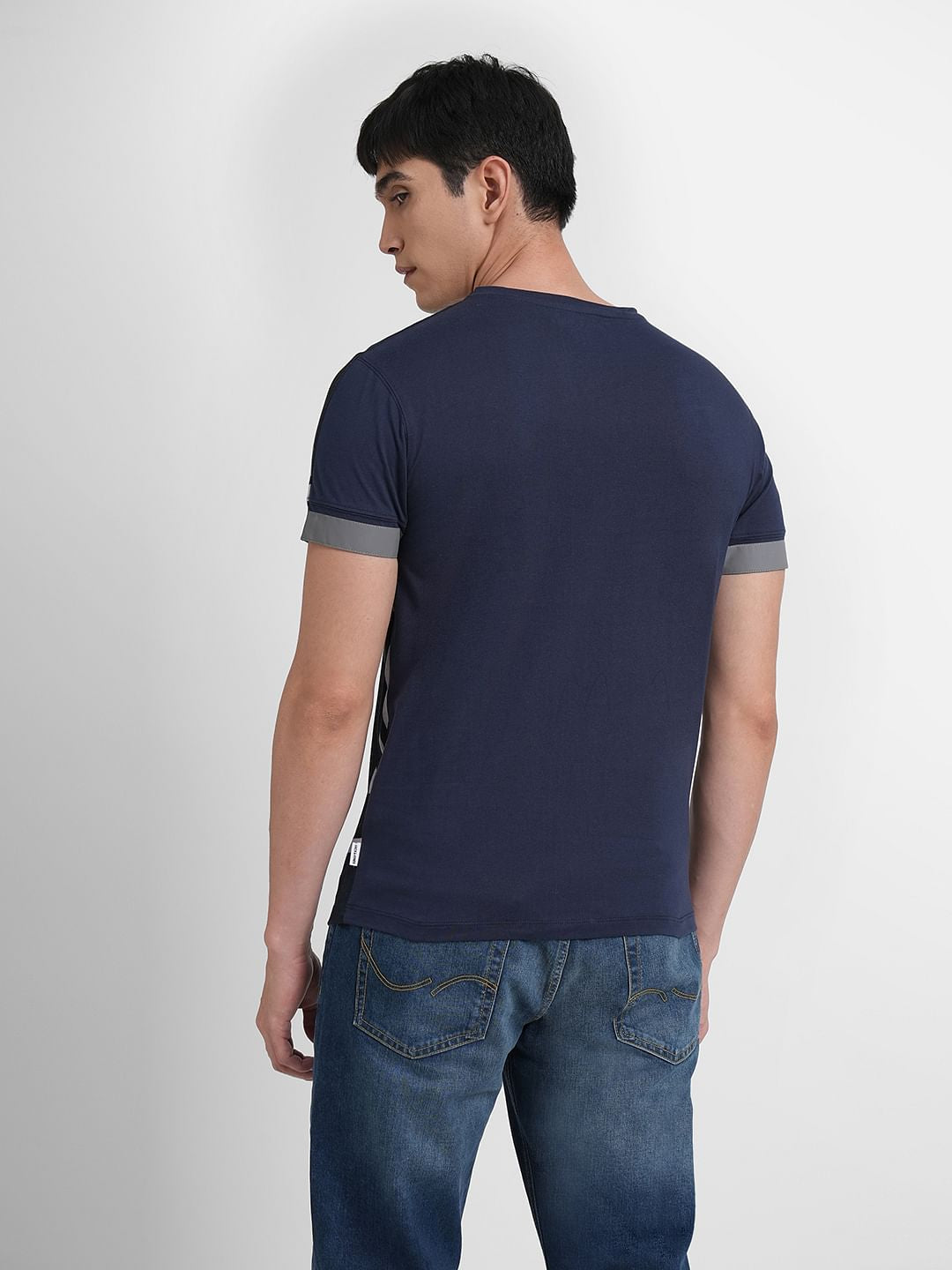 Blue Abstract Print T-shirt