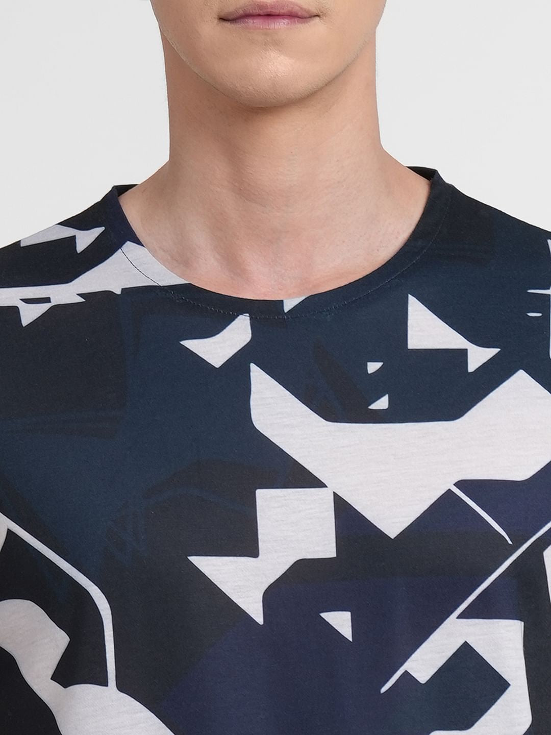 Blue Abstract Print T-shirt