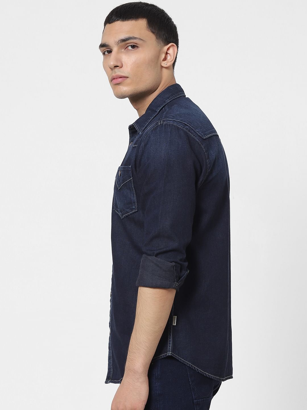 Blue Full Sleeves Denim Shirt