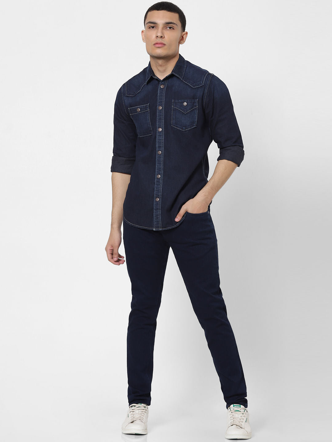 Blue Full Sleeves Denim Shirt
