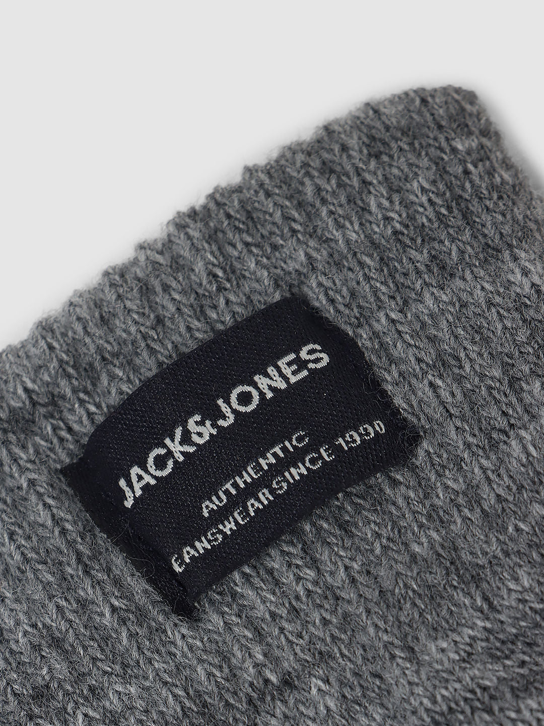 Grey Knit Gloves