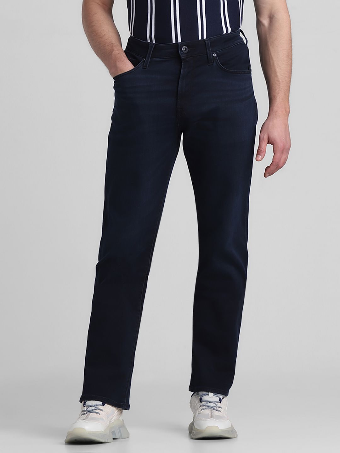 Dark Blue High Rise Bootcut Fit Jeans