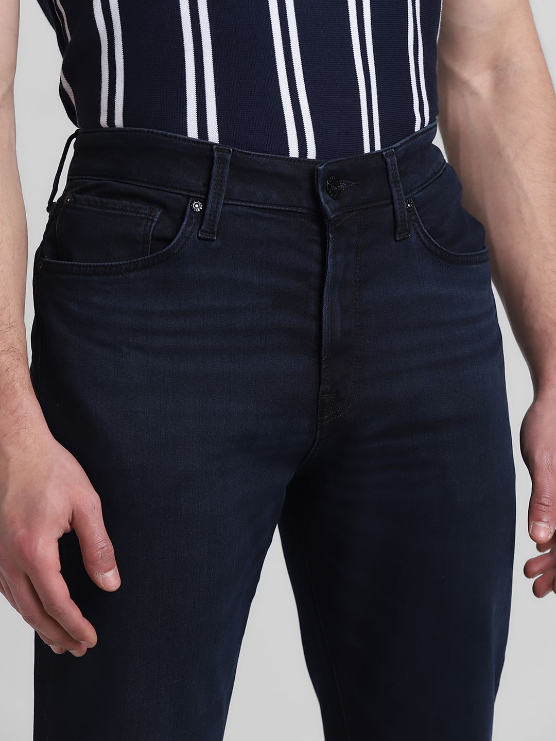 Dark Blue High Rise Bootcut Fit Jeans