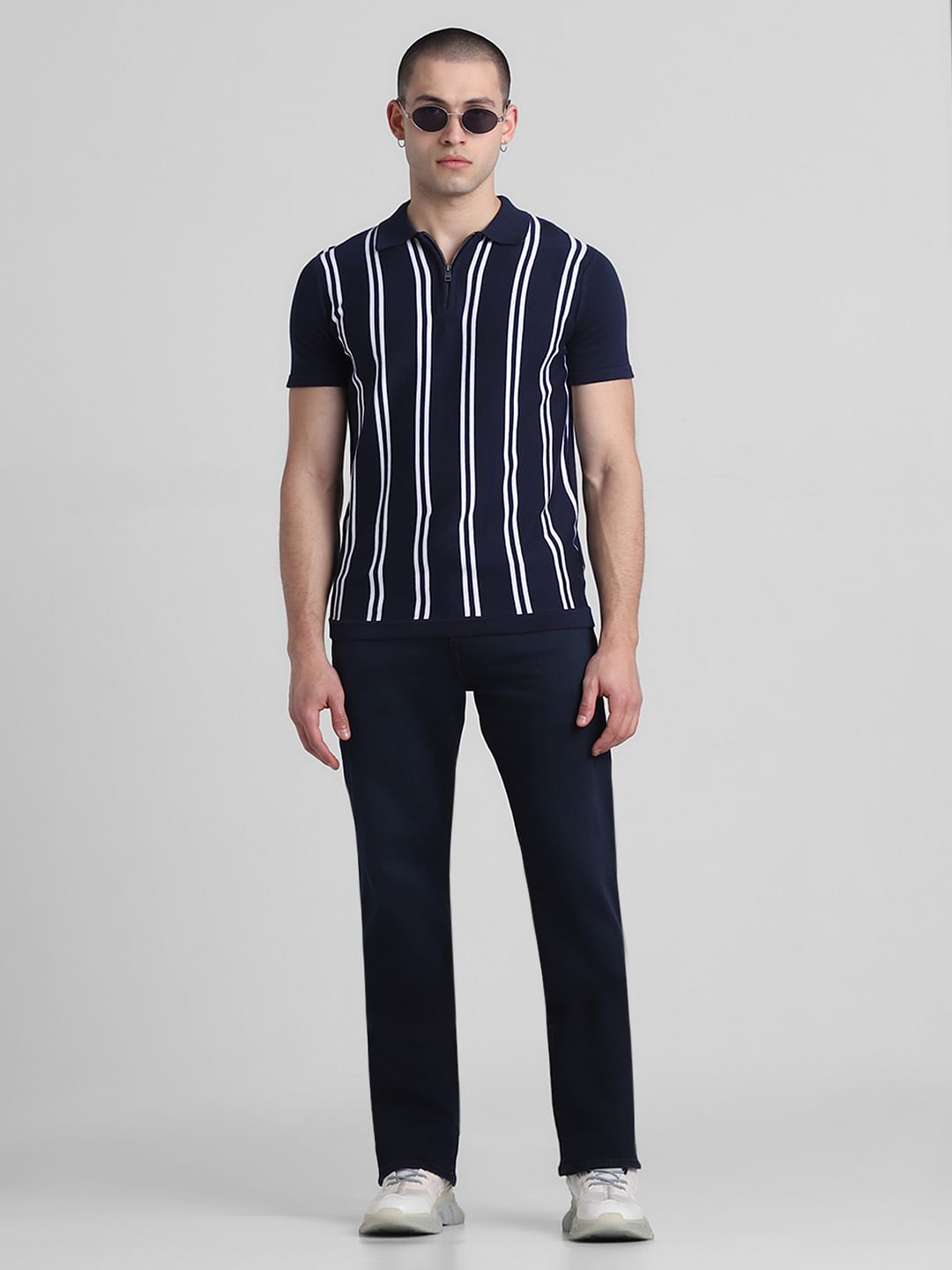 Dark Blue High Rise Bootcut Fit Jeans