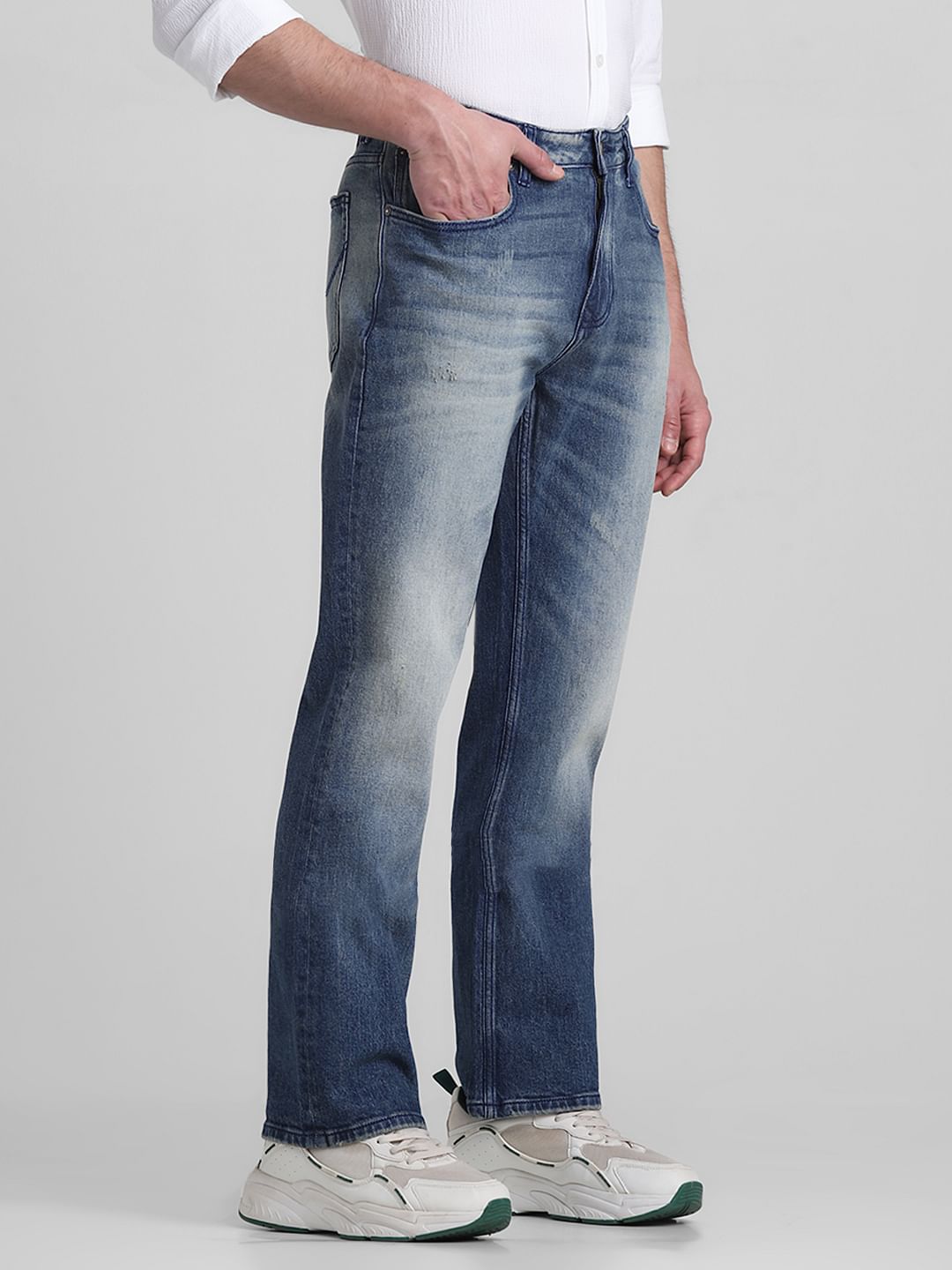 Blue High Rise Ray Bootcut Fit Jeans