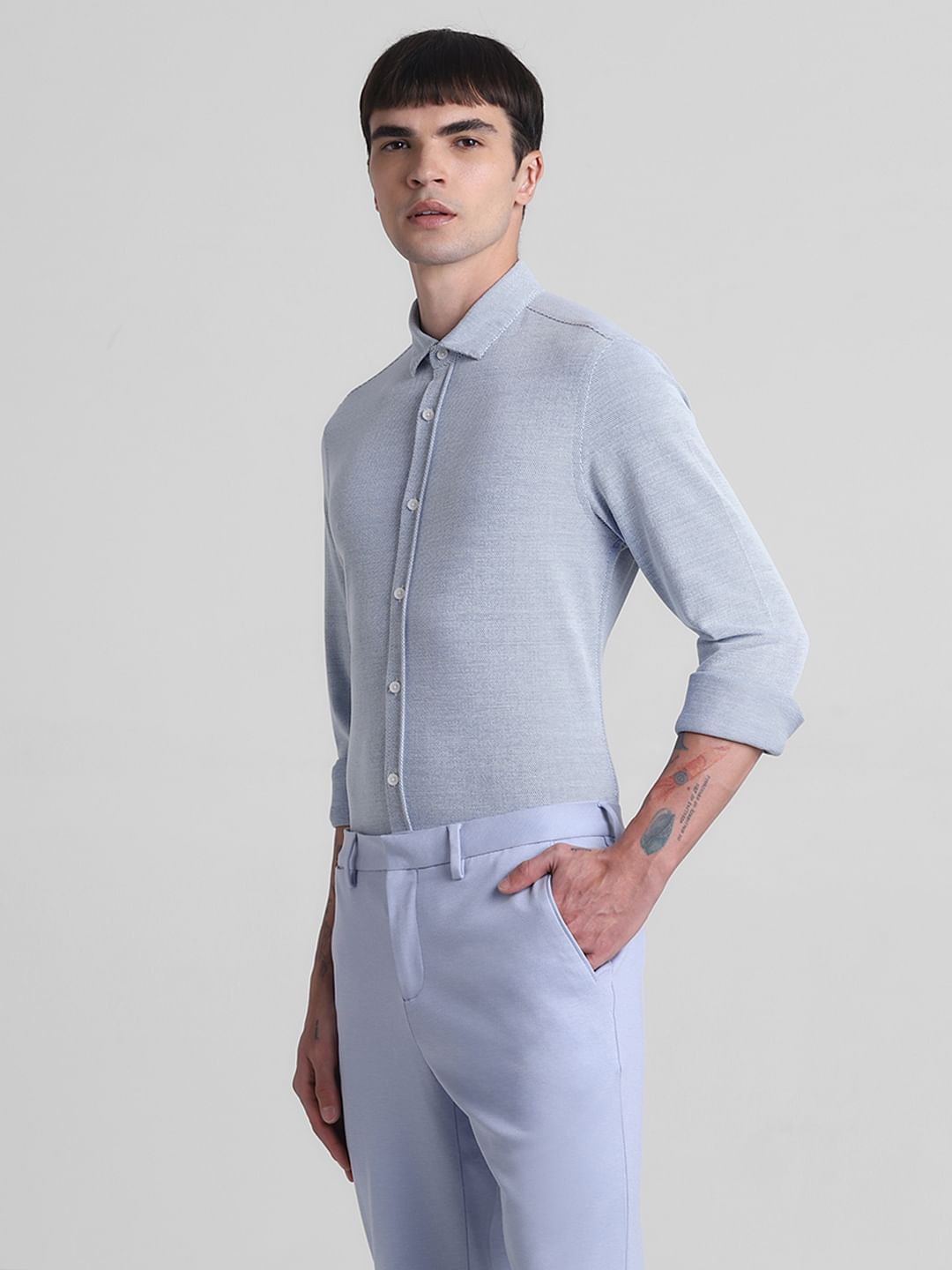 Blue Full Sleeves Shirt