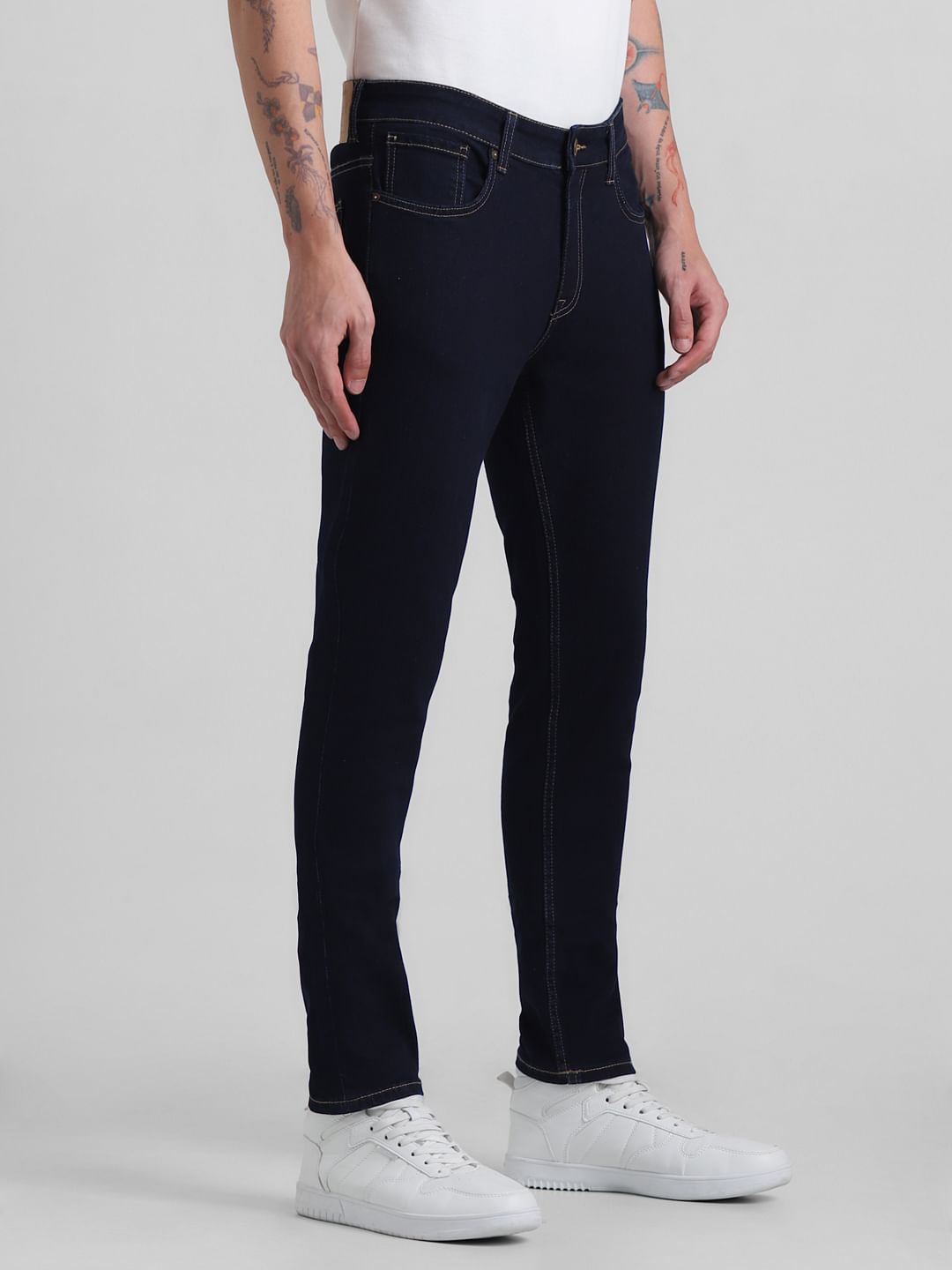 Dark Blue Low Rise Ben Skinny Jeans