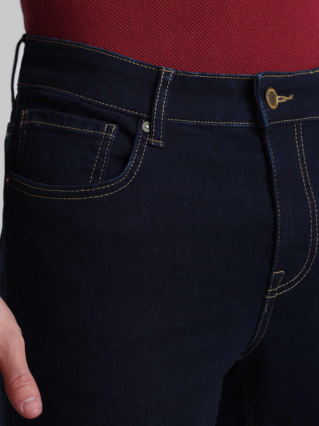 Dark Blue Low Rise Glenn Slim Fit Jeans