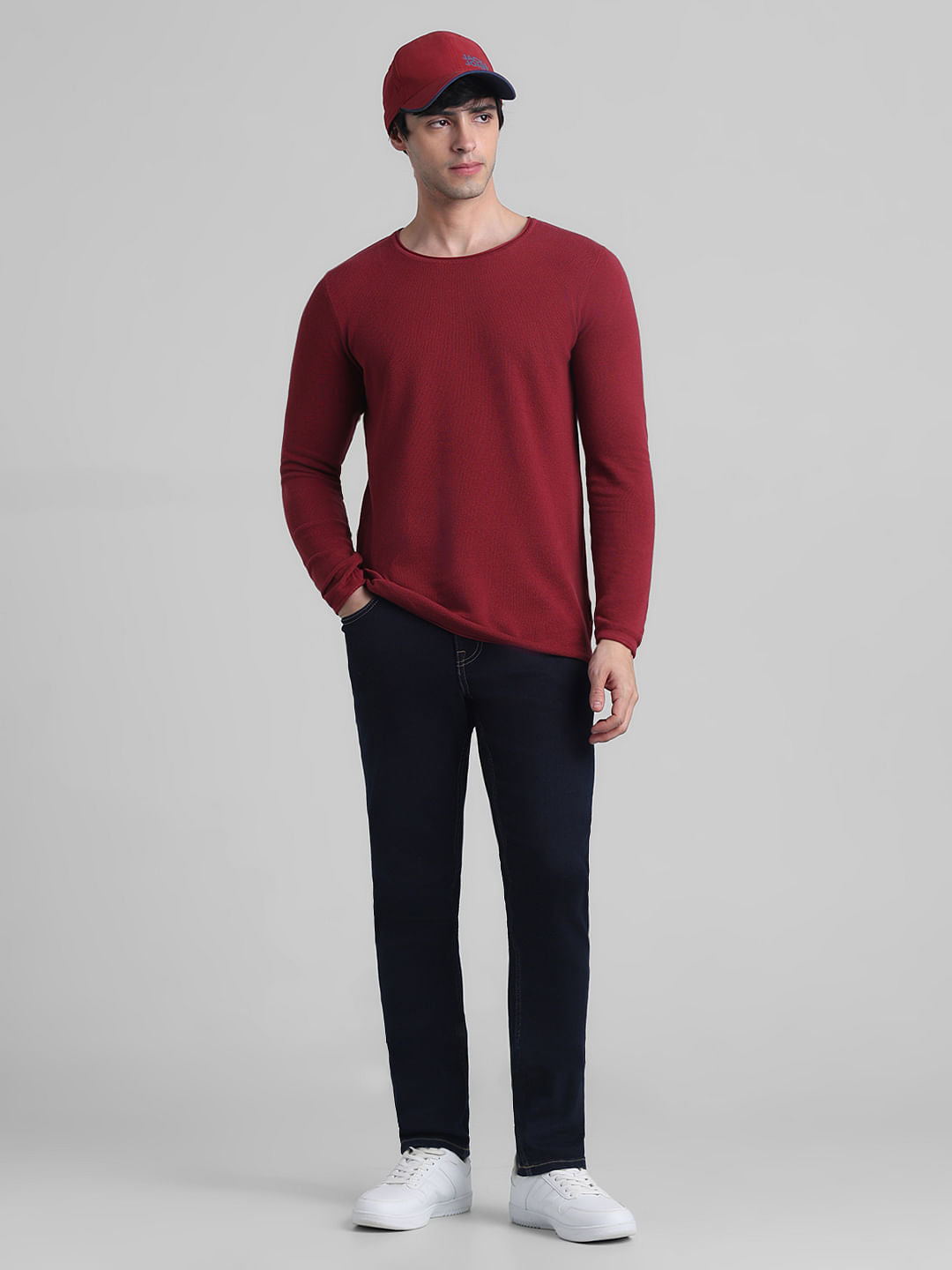 Dark Blue Low Rise Glenn Slim Fit Jeans