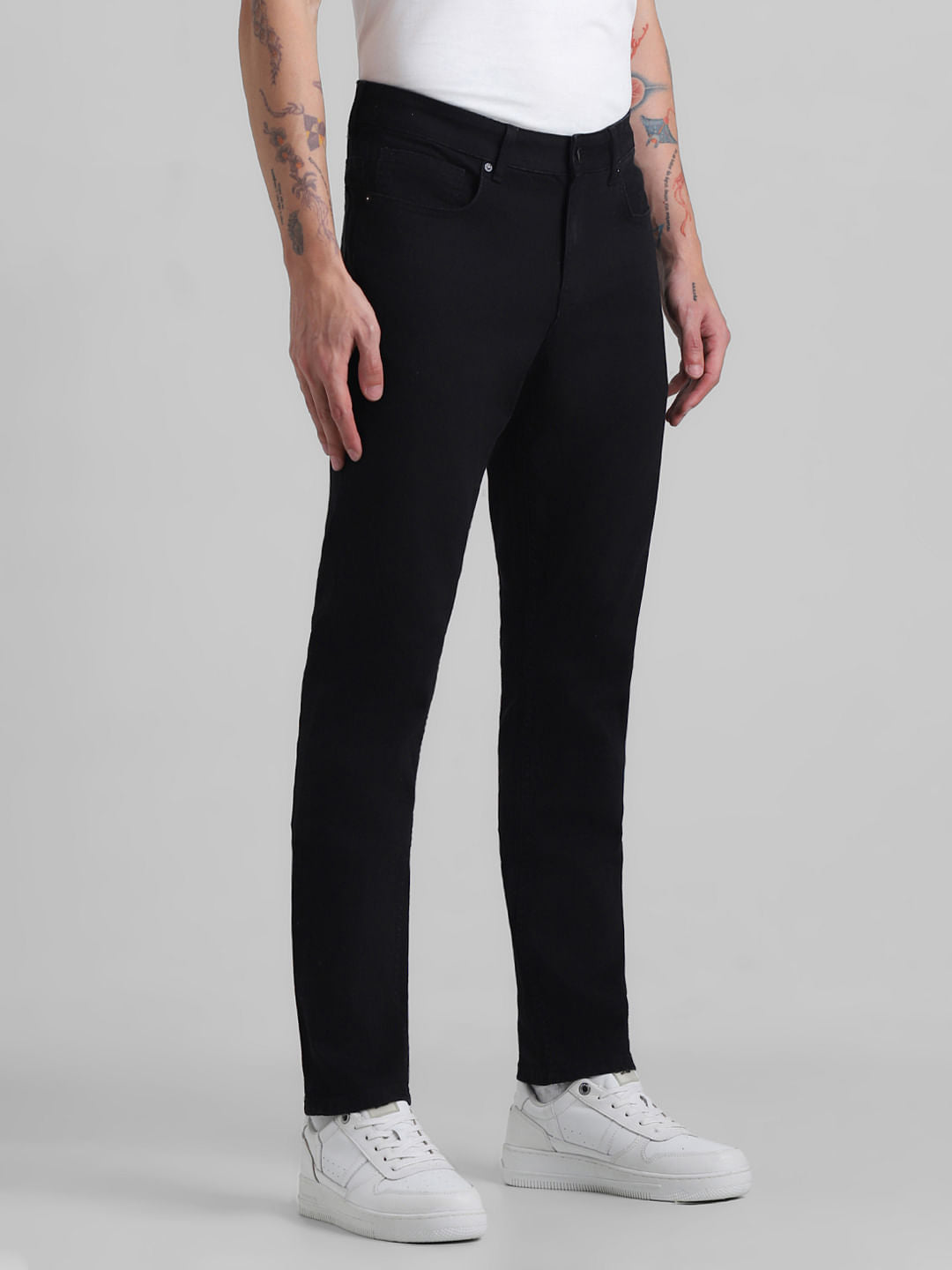 Black Low Rise Glenn Slim Fit Jeans