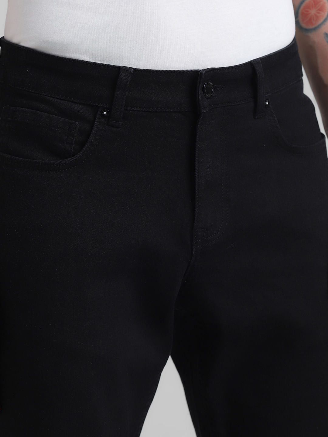 Black Low Rise Glenn Slim Fit Jeans