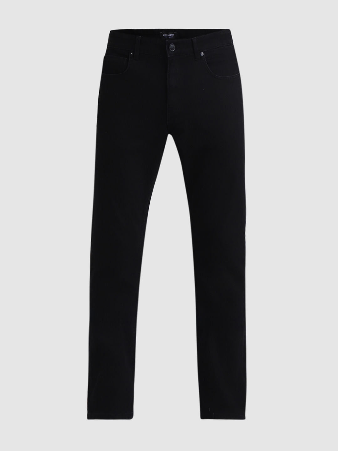 Black Mid Rise Clark Regular Fit Jeans