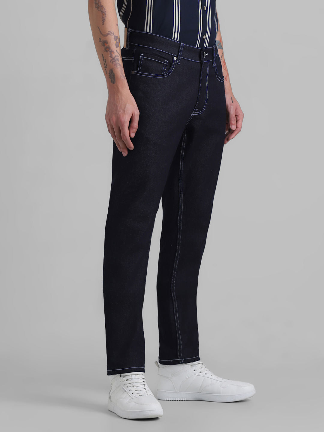 Dark Blue Low Rise Ben Skinny Fit Jeans