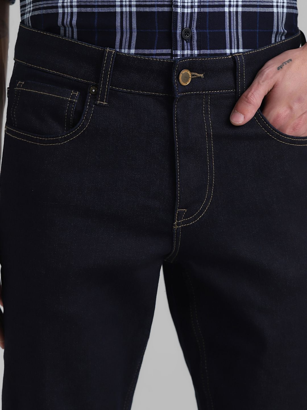 Dark Blue Low Rise Glenn Slim Fit Jeans