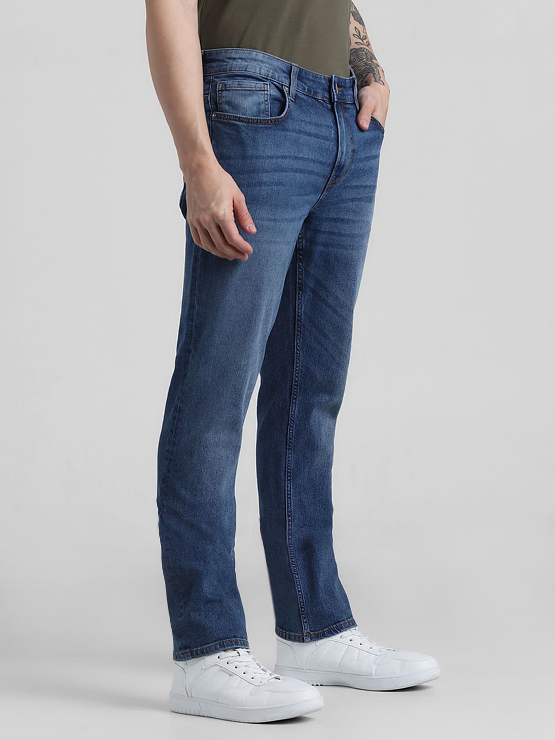 Light Blue Low Rise Washed Ben Skinny Jeans