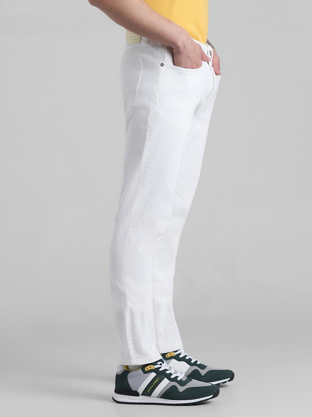 White Low Rise Ben Skinny Fit Jeans