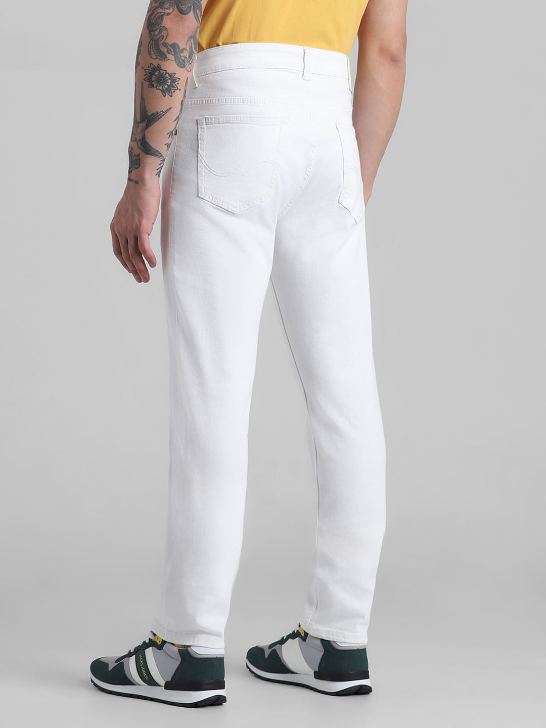 White Low Rise Ben Skinny Fit Jeans