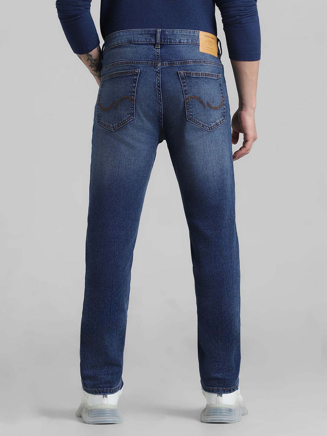 Blue Low Rise Washed Ben Skinny Jeans