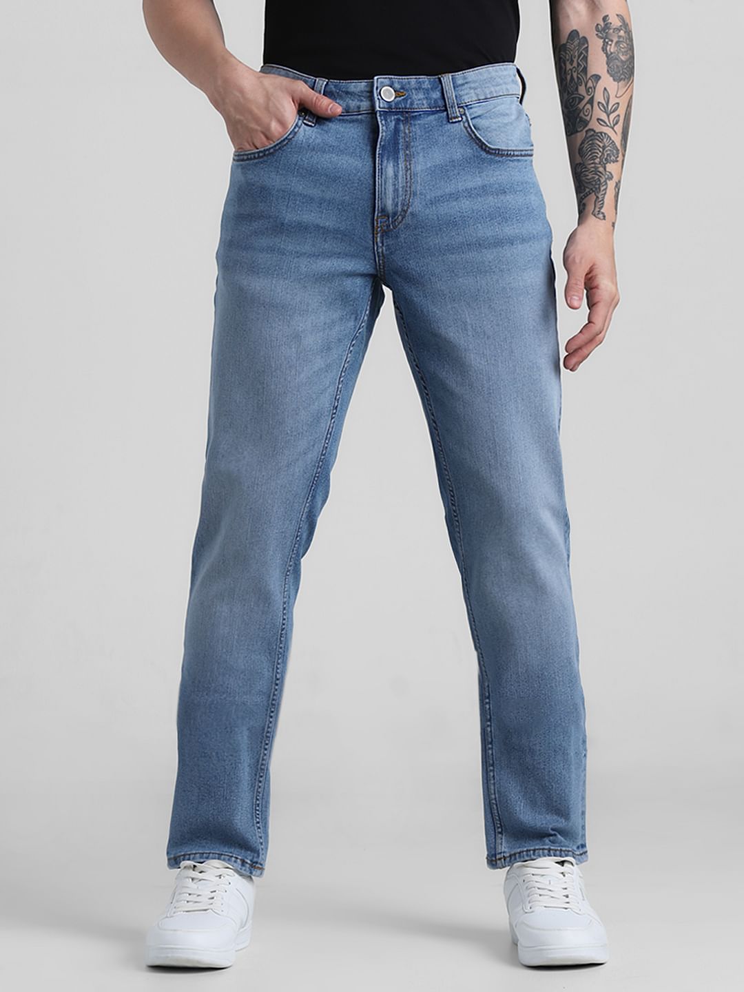 Light Blue Low Rise Washed Ben Skinny Jeans