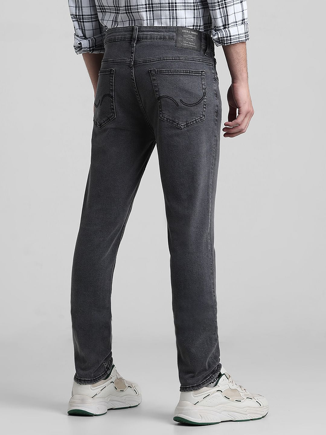 Grey Low Rise Ben Skinny Fit Jeans
