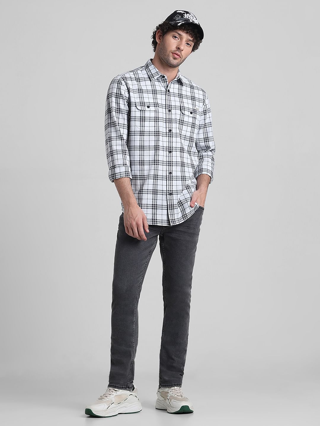 Grey Low Rise Ben Skinny Fit Jeans