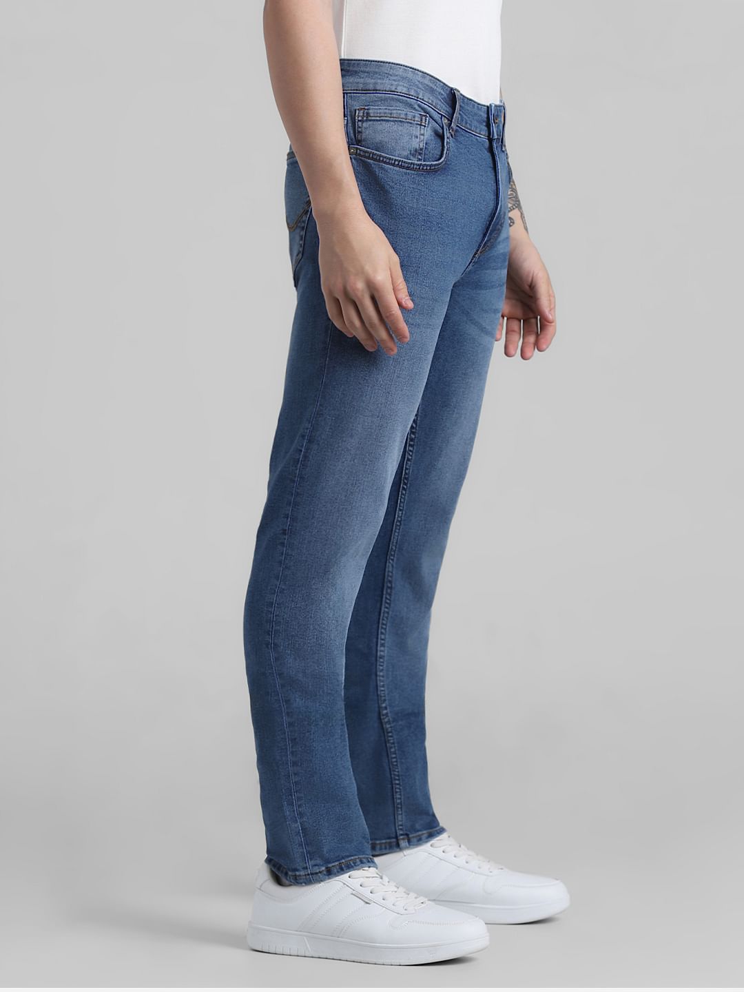 Light Blue Low Rise Washed Ben Skinny Jeans