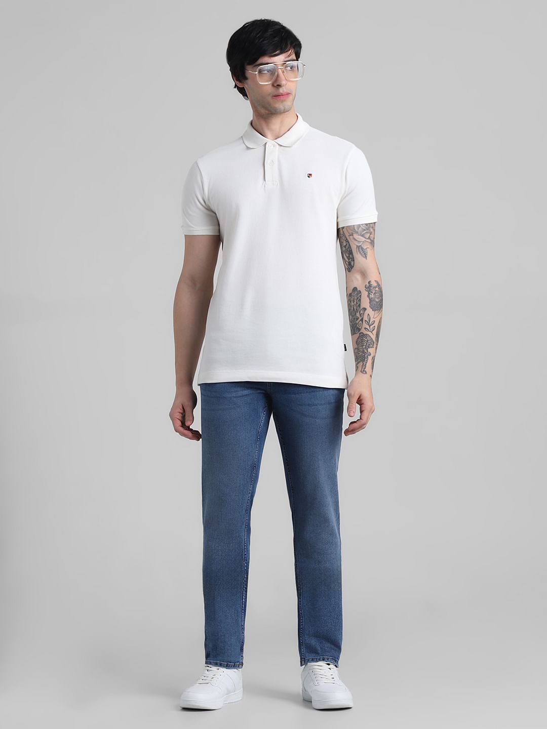 Light Blue Low Rise Washed Ben Skinny Jeans