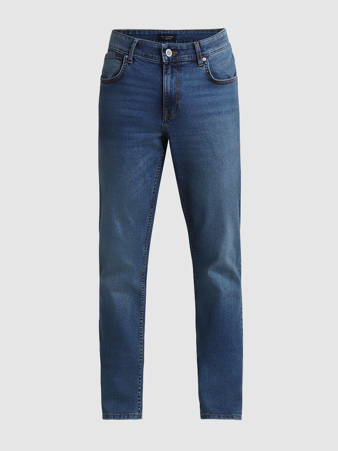 Blue Low Rise Washed Glenn Slim Fit Jeans