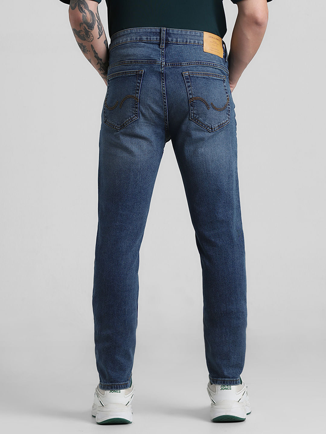 Blue Low Rise Washed Ben Skinny Jeans