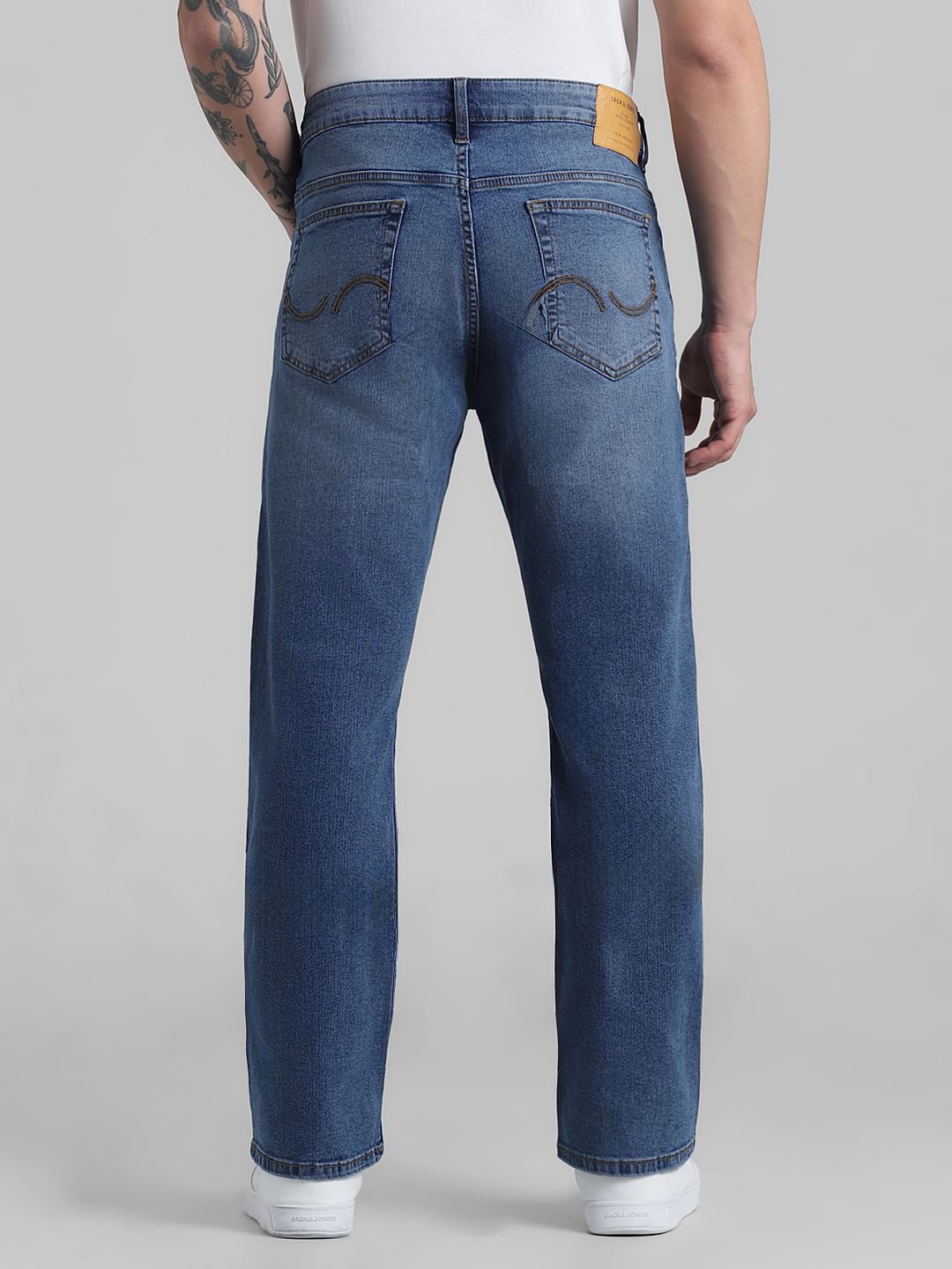 Light Blue Mid Rise Clark Regular Fit Jeans