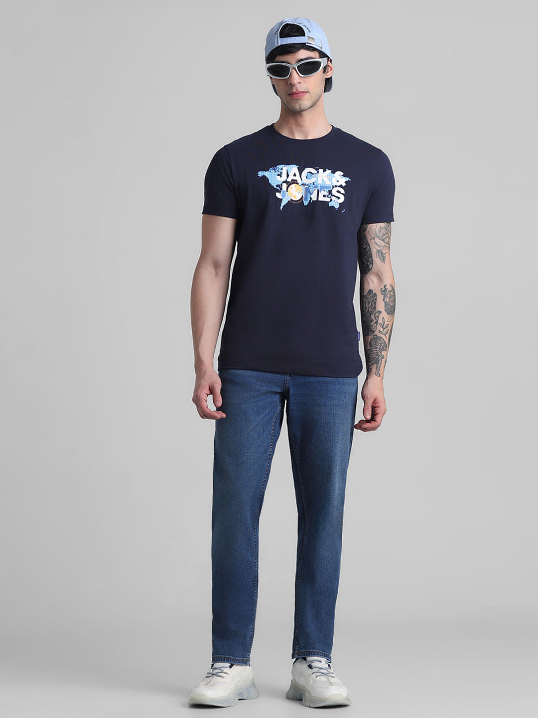 Blue Low Rise Glenn Slim Fit Jeans