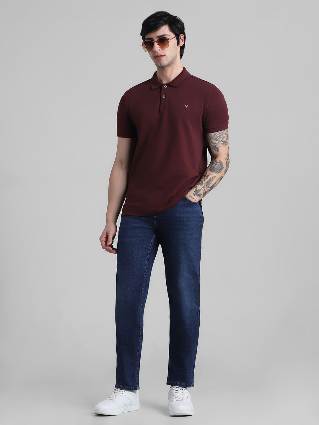 Dark Blue Low Rise Glenn Slim Fit Jeans
