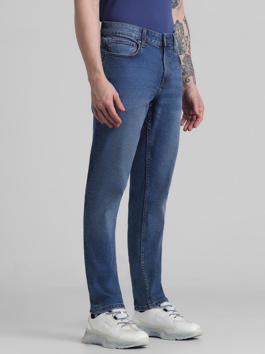 Blue Low Rise Glenn Slim Fit Jeans