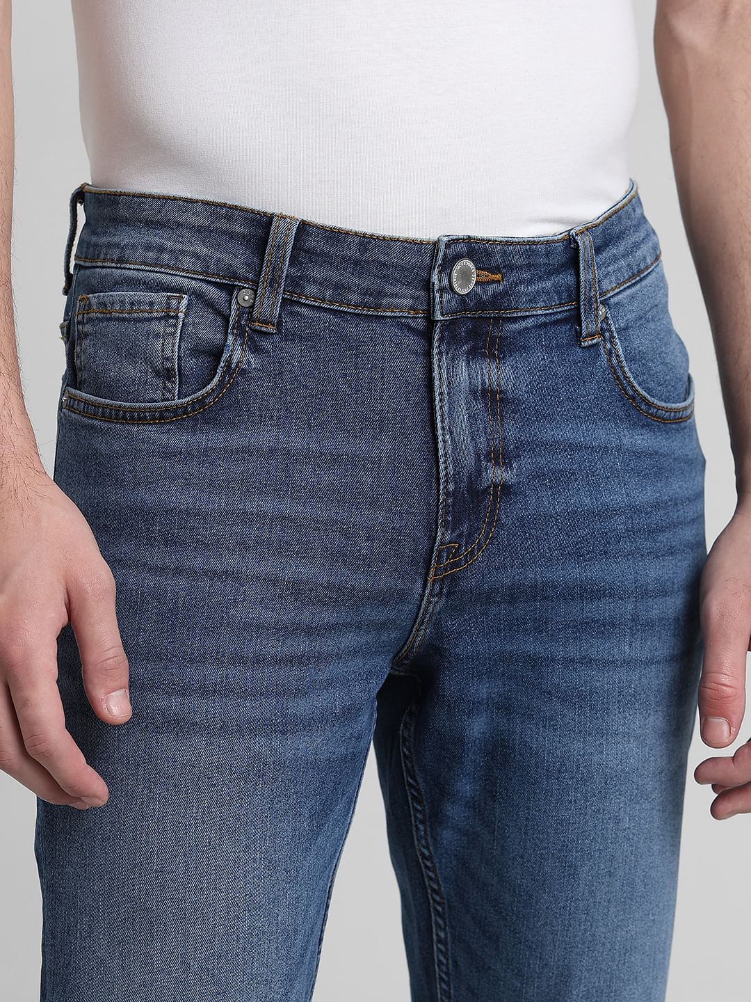 Blue Low Rise GLENN Slim Fit Jeans