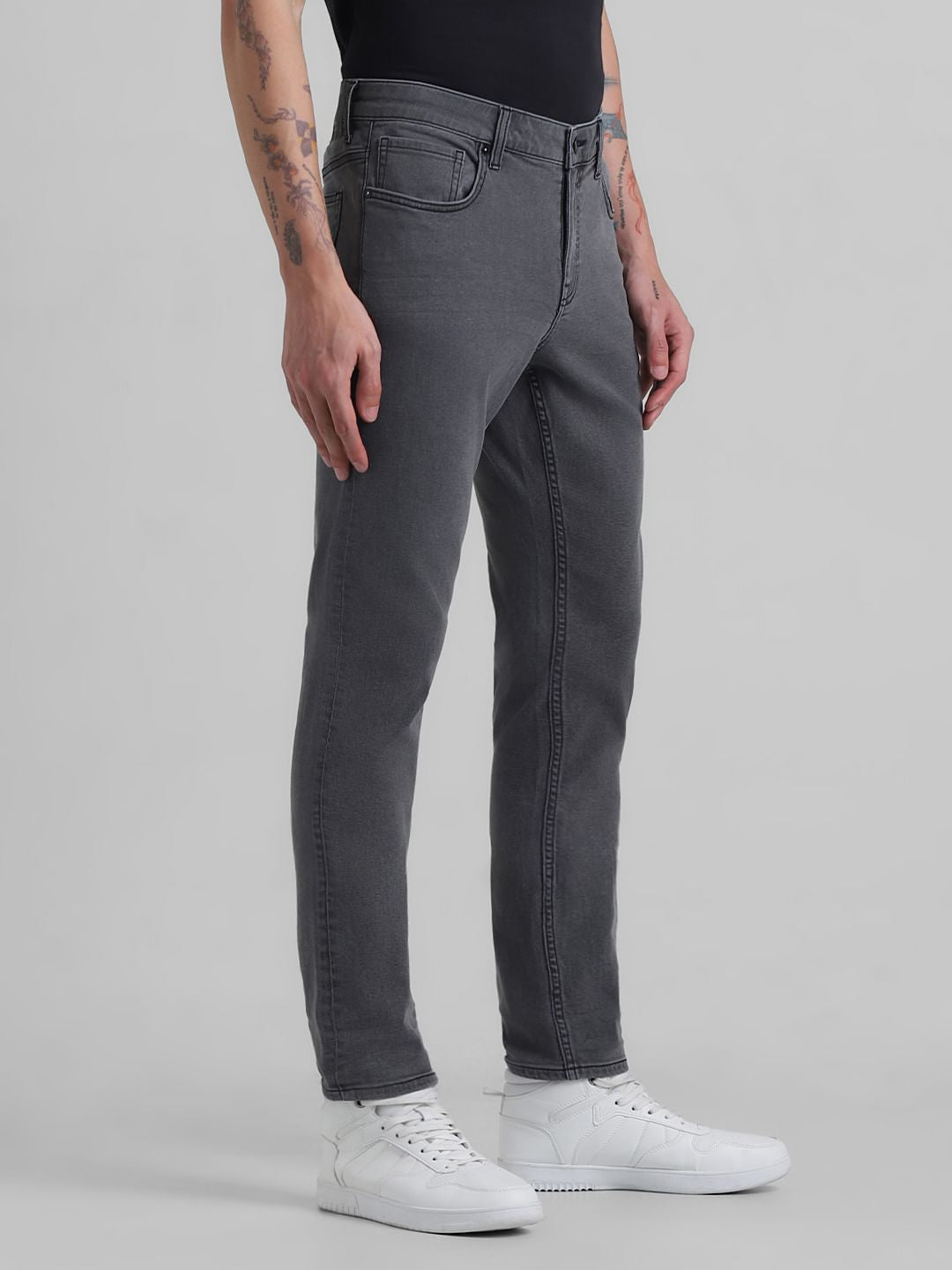 Grey Low Rise Glenn Slim Fit Jeans