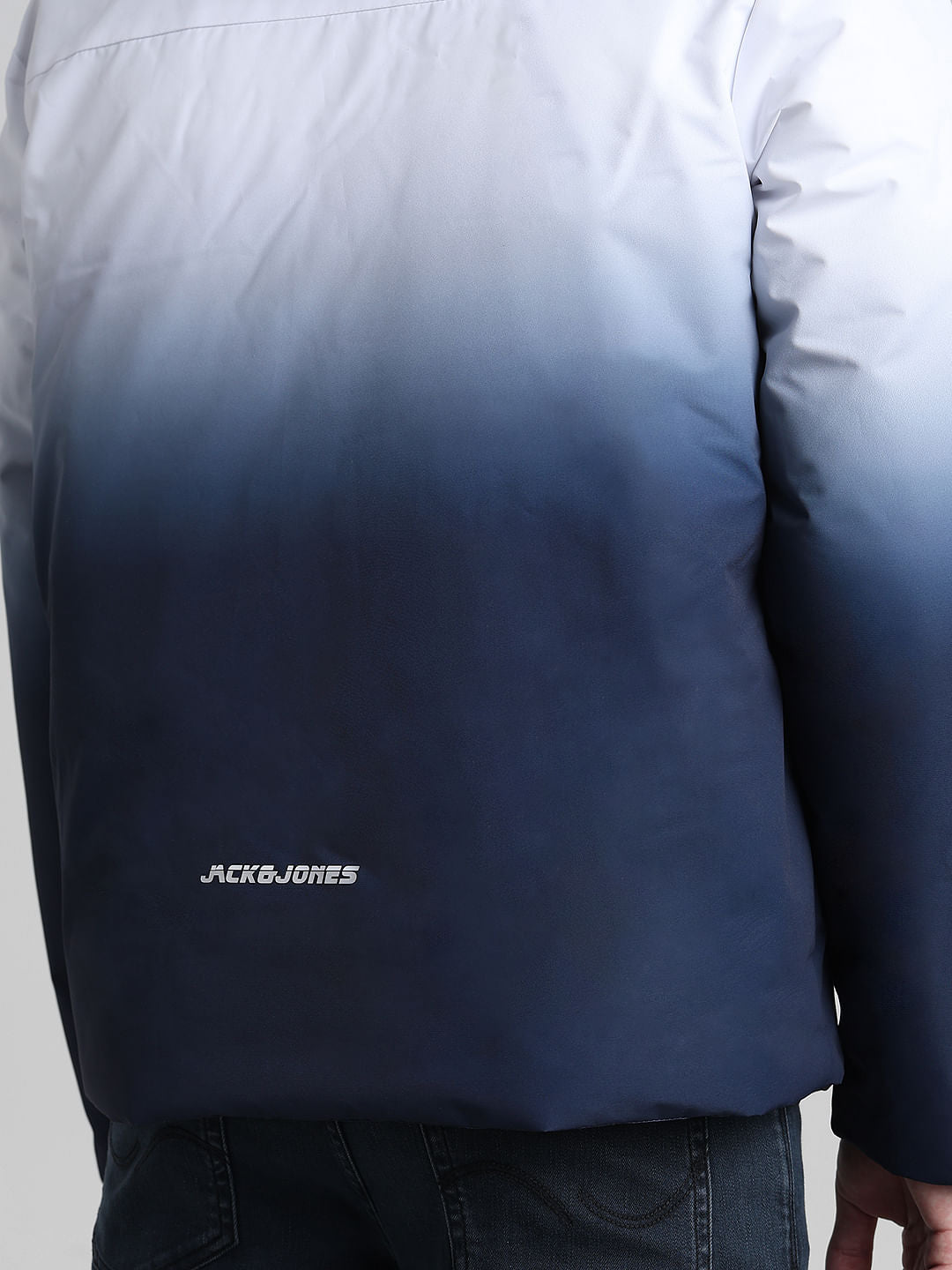 White Ombre Hooded Jacket