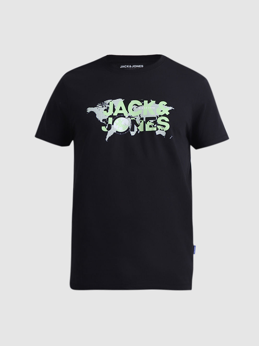Black Logo Print Crew Neck T-shirt