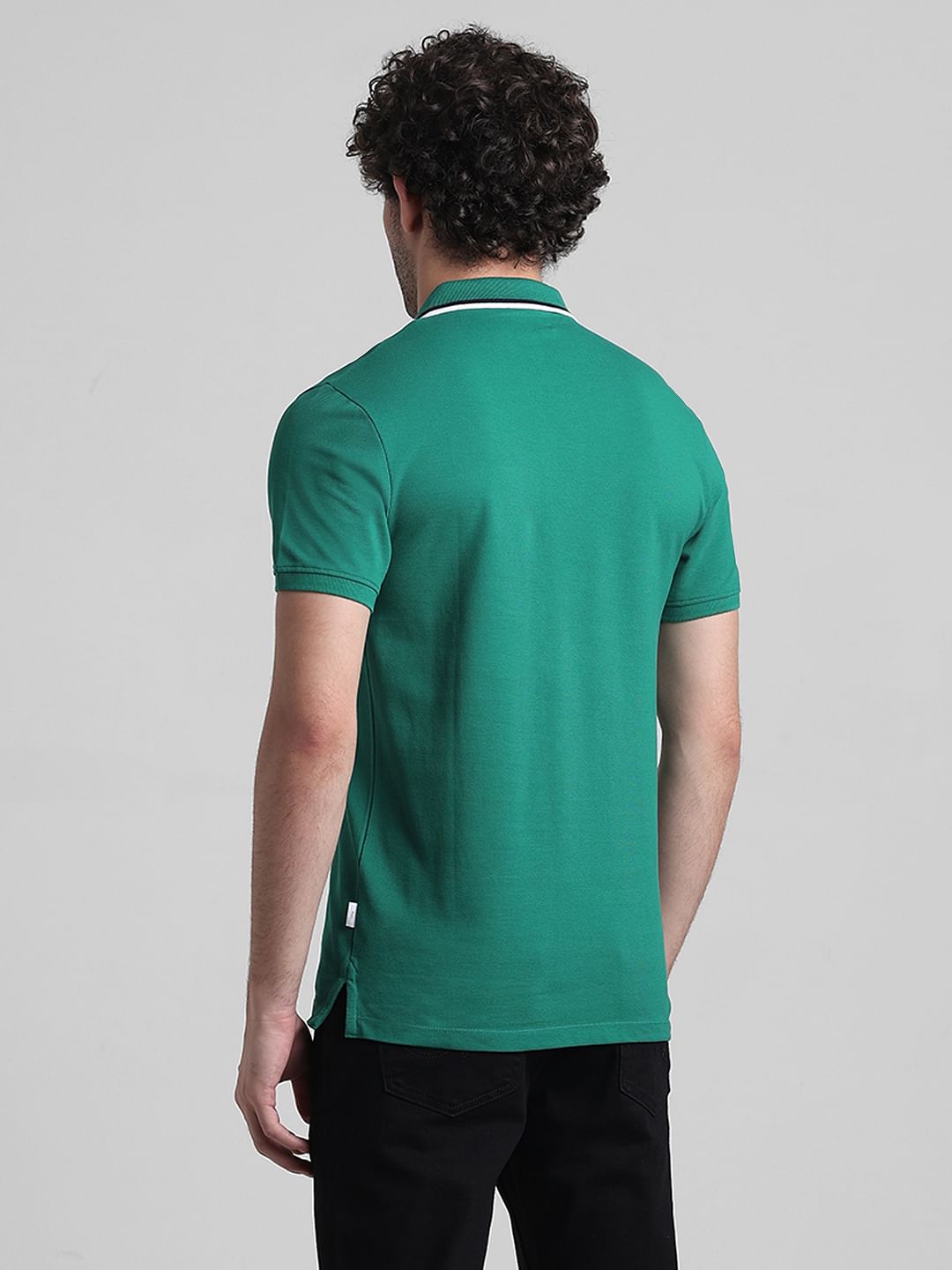 Green Logo Text Detail Polo