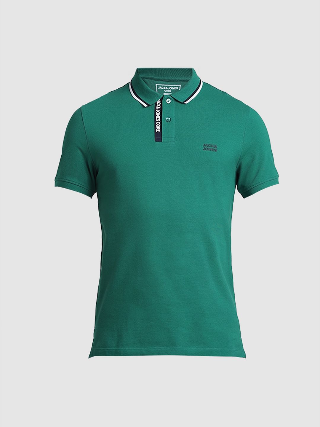 Green Logo Text Detail Polo