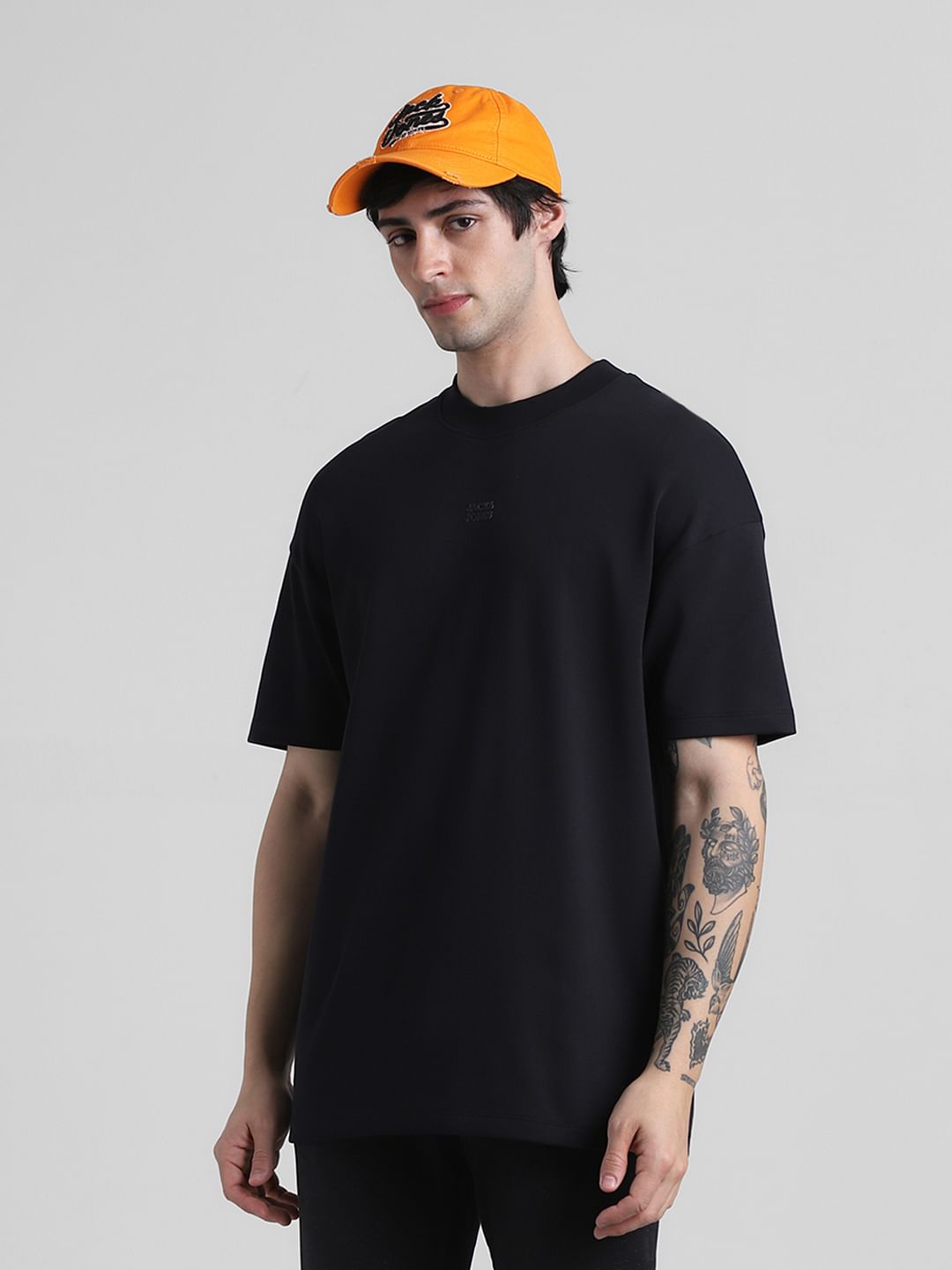 Oversize T-Shirt in Black Print - 1260610