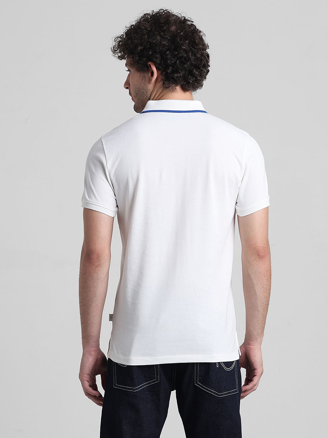 White Cotton Polo T-shirt